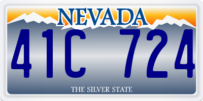 NV license plate 41C724