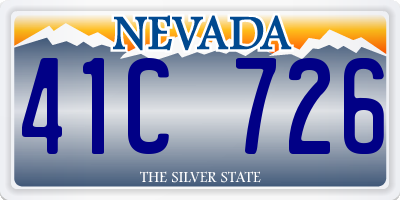 NV license plate 41C726