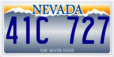 NV license plate 41C727