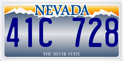 NV license plate 41C728