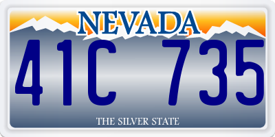 NV license plate 41C735