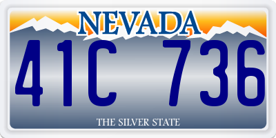 NV license plate 41C736