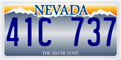 NV license plate 41C737