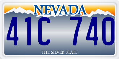 NV license plate 41C740