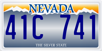 NV license plate 41C741