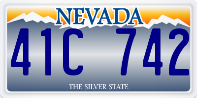 NV license plate 41C742