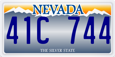 NV license plate 41C744