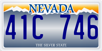 NV license plate 41C746