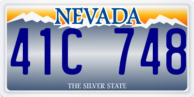 NV license plate 41C748