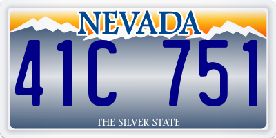 NV license plate 41C751