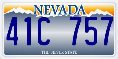 NV license plate 41C757