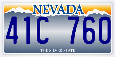 NV license plate 41C760