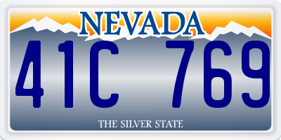 NV license plate 41C769