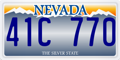 NV license plate 41C770