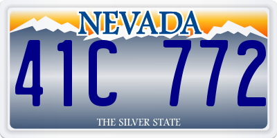 NV license plate 41C772