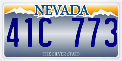 NV license plate 41C773