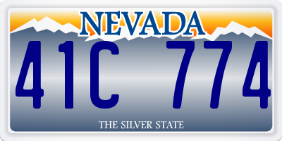 NV license plate 41C774