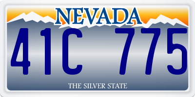 NV license plate 41C775