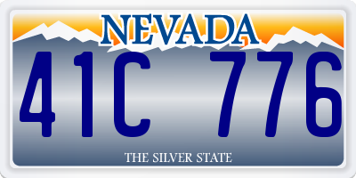 NV license plate 41C776