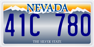 NV license plate 41C780