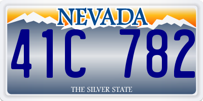 NV license plate 41C782