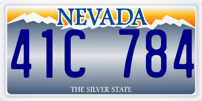 NV license plate 41C784