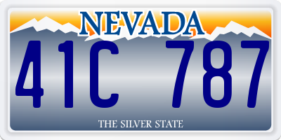 NV license plate 41C787