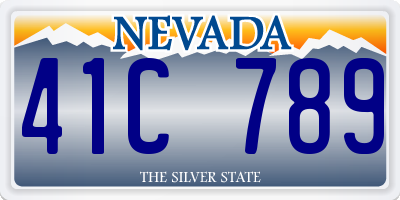 NV license plate 41C789