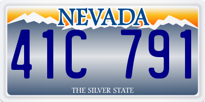 NV license plate 41C791