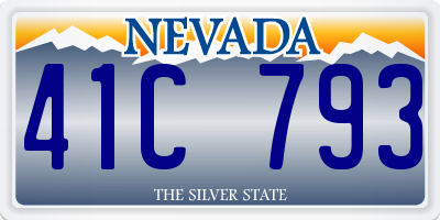 NV license plate 41C793
