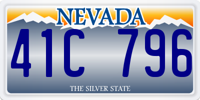 NV license plate 41C796