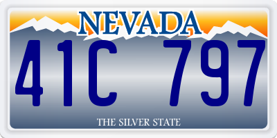 NV license plate 41C797