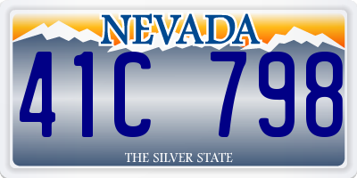 NV license plate 41C798