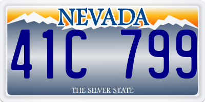 NV license plate 41C799