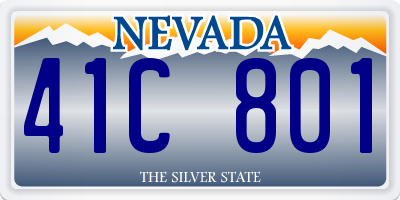 NV license plate 41C801
