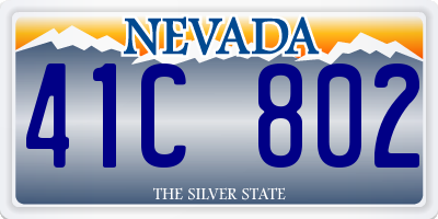 NV license plate 41C802