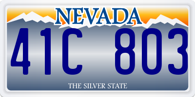 NV license plate 41C803