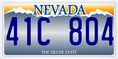 NV license plate 41C804