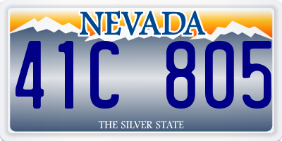 NV license plate 41C805