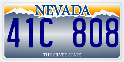 NV license plate 41C808