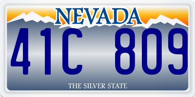 NV license plate 41C809