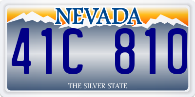 NV license plate 41C810