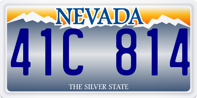 NV license plate 41C814