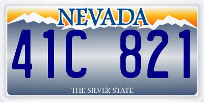 NV license plate 41C821