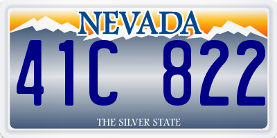 NV license plate 41C822