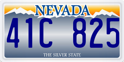 NV license plate 41C825