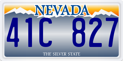 NV license plate 41C827