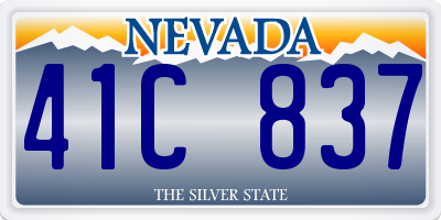 NV license plate 41C837