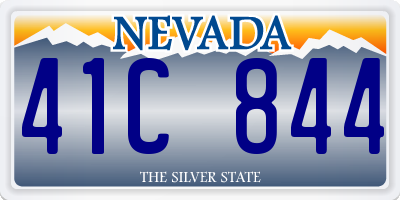 NV license plate 41C844