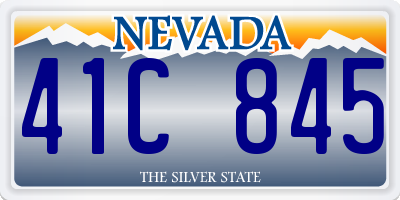 NV license plate 41C845